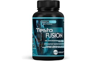 ‎HEALTHY FUSION Testosteron + Taurin + Anden-Maca | Energie-Booster | Potenzmittel | Steigert Muskelmasse, Leistung und sexuelle Libido | Fettverbrennungswirkung | 120 Kapseln