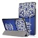 Produktbild Meimeiwu Ultra Dünn Tri-Fold Smart-Muschel hochwertiges PU Leder Ultra Schlank Superleicht Ständer Shell Cover Schutzhülle Etui Tasche für New iPad 9.7 2017 - Flower Rattan