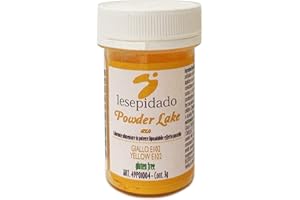 LESEPIDADO SRL Colorante alimentare in polvere liposolubile 3g Giallo. Per colorare masse grasse, creme, cioccolato e pasta di zucchero. Usalo in polvere per decorare con pennello