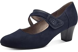 Jana Damen Pumps mit Riemen Mary Jane Vegan