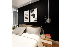 Livelynine 40 cm x 5 m samoprzylepny tył plastikowy czarny papier kontaktowy samoprzylepna winylowa folia kuchenna tapeta do sypialni łazienki lodówki szafki drzwi naklejki blat kuchenny pokrywa