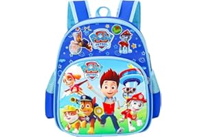 Runup Sac à dos Pat pour garçons et filles, Sac à dos Pat pour la maternelle, Sac à dos bleu avec poche latérale en filet, Sac à dos léger et ajustable