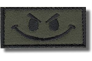 PATCH-SHOP Smile face - Bestickter Aufnäher, patch 6x4 cm