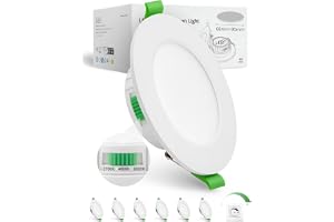 HOMEOW LED infälld spotlight 230 V dimbar 68 mm – 90 mm hålmått, 5 W