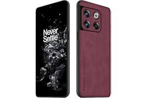 Duxsmei Cover per Oneplus 10T Custodia in Pelle Scamosciata PU e TPU, Anti-Shock Anti-Graffio Anti-Scivolo Ultra Leggera Cover di Lusso per Oneplus 10T 5G, per Uomini Donne(Vino Rosso)