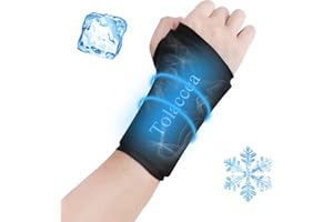 Tolaccea Riutilizzabile Caldi e Freddi Supporto per Il Polso Gel, per Tunnel Carpale Distorsioni, Artrite Reumatoide, Lesioni sportive, Ghiaccio Gel Riutilizzabile (S)