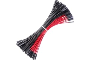 Breadboard Jumper Wires 20AWG, Bestlus Exclusives Female to Female Jumper Wires 15CM F/F Pack of 120 Square Head 0.1'' (15CM / 6'', F/F, Red x 60 pieces Black x 60 pieces)
