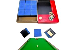 ZLXFT Gesso Biliardo Scatola, 12pcs Gessetti per Tacchetti da Biliardo, Gesso Stecca Blu