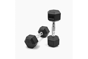 ‎SF SUPRFIT SUPRFIT - Hexagon Kurzhanteln paarweise mit gummiertem Eisenkern - Fitness Gewichte Hanteln 1-50 kg mit rutschfestem Chromgriff - Premium Kurzhantel Set für Calisthenics, Krafttraining & Crossfit