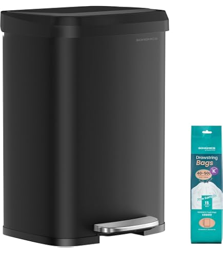 Poubelle De Cuisine 30L à Pédale - Couvercle Fermeture Douce - Seau Amovible - Design élégant Gris Clair