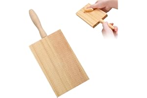 HOTMNTY Gnocchi Boards for Homemade Pasta, Paghetti Macaroni Pasta Board Tool, Pasta Maker Gnocchi Board, Paddle Homemade Pasta Garganelli, Wooden Gnocchi Paddle, Ridge Board Pasta Maker, Spaghetti Maker Tool
