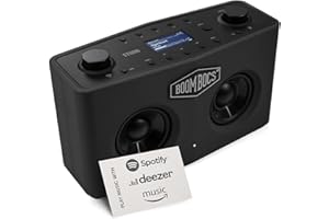 BoomBocs Internet Radio WiFi, Wireless Portable Bluetooth Speaker, Direct Streaming to Spotify, Deezer & Amazon Music - Black