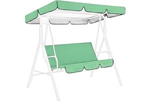 KOMSOUP Housse De Rechange Assise Balancelle,Housse De Rechange Assise Balancelle,Toile De Remplacement De Coussin Balancoire 3 Places Universelle Extérieure, Étanche À La Poussière, Imperméable