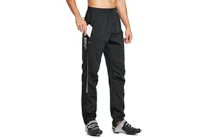 baleaf Herren Fahrradhose Thermo Fleece Radhose Wasserdicht Winddicht Softshellhose Warm Wanderhose Lang Radlerhose für Winter Outdoor Radfahren MTB