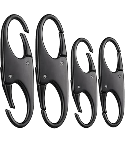 6 Pezzi Lampo In Metallo Con Clip Antifurto, Antifurto Chiusura Lampo, Clip con Cerniera, Chiusura con Cerniera, per Bagagli, Zaino, Borsa Chiusa (Nero, Argento