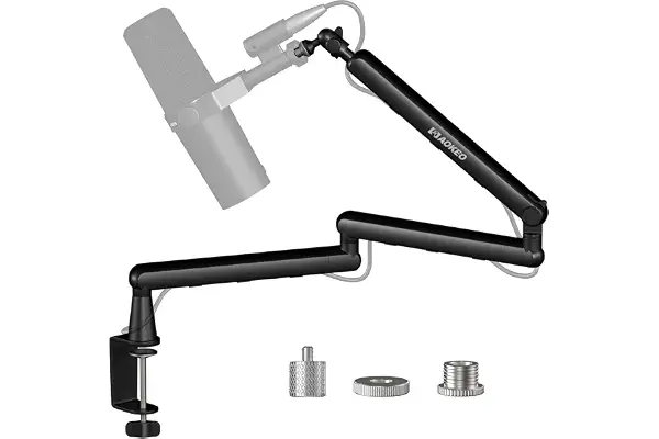 Aokeo AK-55i - Brazo de micrófono ajustable de perfil bajo, adecuado para Blue Yeti, Snowball iCE, HyperX QuadCast, SoloCast, Elgato Wave, etc