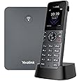 Yealink W73P Cordless DECT IP Phone System Bundle Package, HD Voice, Modern Design, 1.8 Inch TFT Colour Display, HAC Compliant (Includes 1 x W73H Handset & 1 x W70B Base Station) – Space Grey