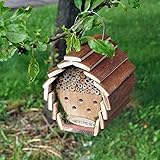 UnibosWooden Insect and Bee Hotel Hanging Bug House Brown