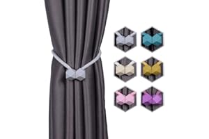 INHDBOX Magnetyczny uchwyt marszczący do zasłony, kreatywne klipsy do zasłony, do tylnej zasłony, klamry, do dekoracji domu, 2 sztuki