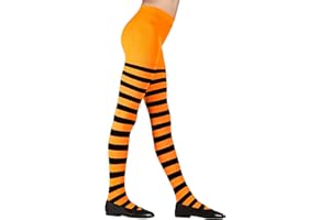 Widmann MILANO PARTY FASHION - Collants pour enfants, rayés, 70 DEN, collants rayés, collants sorcières, Carnaval