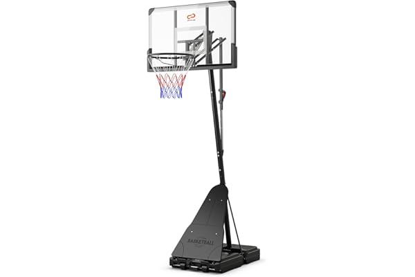 GOPLUS Panier de Basket-Ball Mobile,Réglable Hauteur 1,5-2,1/2,45 à 3,05 m, Panneau Arrière Incassable 112cm, Planche de Rebond sur Base, pour Intérieur/Extérieur, pour Tous âges