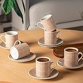 Porsima Sd-210-5 Porselen 6 Kişilik Fincan Seti 12 Par&ccedil;a T&uuml;rk Kahvesi Fincanı Takımı-100ml