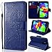 Produktbild SMART LEGEND Lederhülle für Samsung Galaxy S5/S5 Neo Ledertasche Hülle Blau Pusteblume Liebhaber Muster Schutzhülle Premium PU Leder mit Handschlaufe Flip Case Protective Cover Innere Weiche Silikon Bookcase Handy Tasche Schale mit Kartenfächer Magnetverschluß Standfunktion Etui