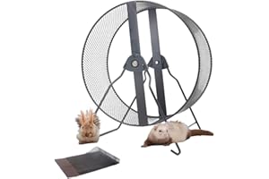 SESERRYY Roue D'exercice Silencieuse Pour Hamster Avec Gerbille Chinchilla écureuil Lapin Rats Chinchillas Gerbilles Souris, Énorme Taille, 32cm/ 12.6inch De Diamètre, Animaux De Moyenne Et Grande Taille