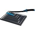 Genie GM A4 Paper Guillotine (Suitable for Sizes up to A4 12 Sheets High-Quality Metal Work Surface for Materials Such as Paper, Pictures, Craft Board – Black/Blue