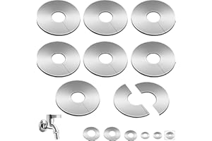SWTYExt Lot de 8 rosettes de tuyau de chauffage de 24 mm - Rosace de recouvrement en acier inoxydable - Pour tuyau de chauffage - Couvercle divisé - Capuchon de valve pour lavabo