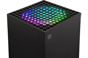 eXtremeRate RGB LED Striscia Luminosa Accessori per Xbox Series X Console Ventola,Nastro Adesivo Luci per Xbox Series X Console Ventilatore con IR Telecomando-7 Colori 39 Effetti