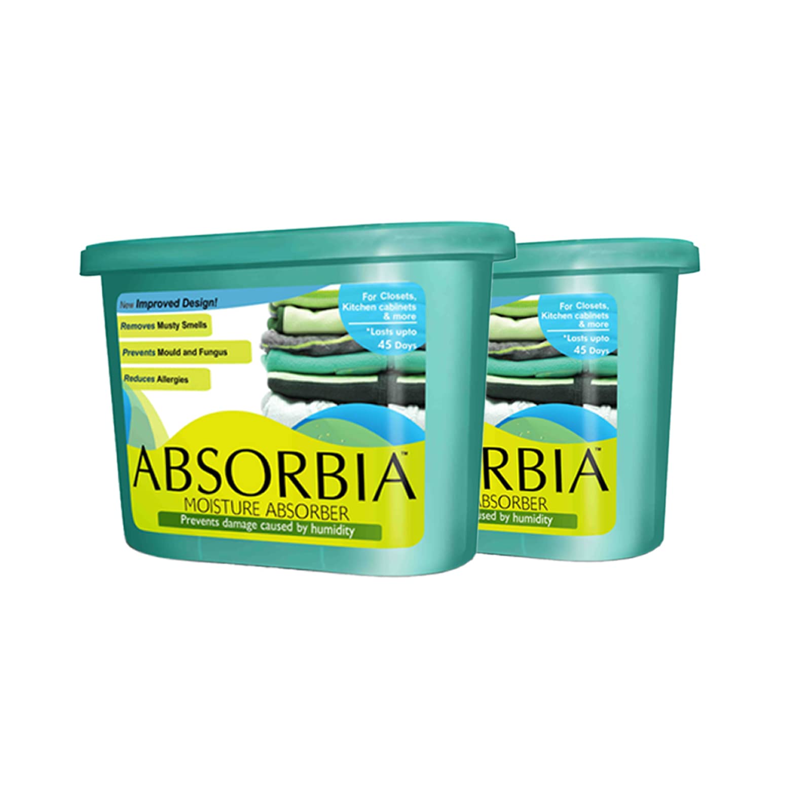 Absorbia Moisture Absorber | Absorbia Classic (300 gms X 2 boxes)- Value Pack of 2 | Absorption Capacity 600ml Each|Dehumidie