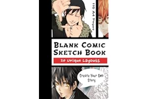 Blank Comic Sketch Book:110 A4 pages , Over 20 Unique Layouts with a Mix of 2-9 Box Templates to Create Your Own Story: To Inspire Kids Teens and ... And Design Animation and Graphic Novels