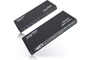 WAVLINK Stacja dokująca do laptopa USB C/USB 3.0 o mocy ładowania 60 W, obsługuje dwa wyjścia wideo 4K (DisplayPort i HDMI, Gigabit Ethernet, wyjście audio i wejście mikrofonowe, 6 portów USB 3.0)