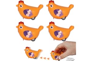 Luclay Osterküken Aufziehauto 4PCS Set, Osterdeko Ostergeschenke für Kinder, Spielzeugauto für Jungen & Mädchen ab 1 2 3 4 5 6 Jahr (Orange)