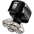 Skull Shaver Pitbull Gold PRO - Men's Grooming Kit - Cordless, Rechargeable 4D Electric Razor for Head, Beard & Body - Wet/Dry Use, Travel-Friendly with USB Adapter & Charging Cable