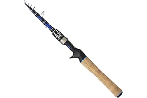 Eow XPEDITE PRO Portable Telescopic Fishing Rods for Throwing and Spinning, 24T Carbon Blanks & Solid Carbon Tip, Cork Handle, Travel Rod, Short Folding Rods