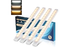 LEDRONIX Schrankbeleuchtung LED mit Bewegungsmelder, Unterbauleuchte Küche Led, Dimmbar USB Wiederaufladbar Schranklicht, Schrankleuchte Lichtleiste, Stufenlose Nachtlicht für Kleiderschrank, Treppe, Schrank