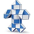 ROXENDA Magic Snake with 60 Parts, 3D Magic Snake Cube - Puzzle Games IQ Toy for Children and Adults - 1 Pack (Blue, 60 Parts)