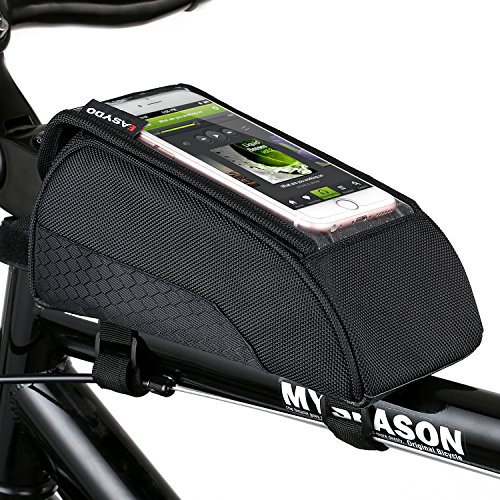 ONEU Fahrradtasche Oberrohr, Schnelle Installation & Release Tragbare Fahrradtasche, Touch Screen Handy Tasche für Fahrrad mit Wasserdichtem Material 1600D Nylon