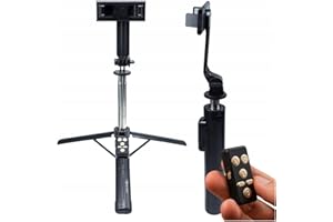 Forever Palo Selfie para Smartphone Negro - Tripode para Movil con una Longitud de 100cm y Rotación de 360° - Trípode para Movil y Selfie Stick en Uno - Palo Selfie Bluetooth para Android e iOS