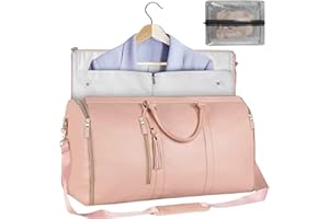 SMELEYOU Garment Duffle Bag Travel Cabrio KleidungsstüCk FüR Reisen GroßE KapazitäT Convertible PU Anzug TräGer Mit Schuhbeutel Kleidertasche Auf Fahrt Anzug Tasche FüR Frauen Reisen Essentials Style11