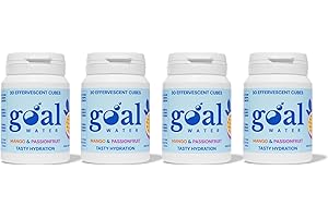 GOAL WATER Flavoured Hydration Tablets - Effervescent Powder Tablets for Flavouring - Sugar-Free Zero Calories Electrolytes Hydration Drink - For Home Gym Travel (30 Tablets)