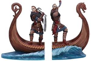 Nemesis Now Offiziell lizenzierte Assassin's Creed Valhalla Buchstützen, Braun, 31 cm