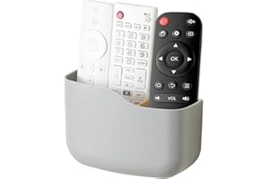 SUNFICON Selbstklebende Fernbedienungshalter, Universal-Halterung für Media-Player, Controller, Wandmontage, Fernbedienung, Organizer, Box, Grau