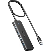 TSUPY Hub USB 3.0, Sdoppiatore USB Multiporta 3.0 Adattatore Aluminium 5Gbps con Cavo da 120cm