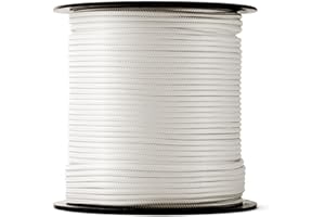 SNURO Corda di nylon (1mm, 500M, bianco) - Robusta corda di metratura in robusto materiale di nylon - Corda resistente agli agenti atmosferici - Forza di rottura 30kg