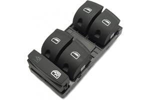 Twowinds - Interrupteur Lève-vitre Compatible avec Audi A3 S3 A6 S6 RS6 Q7 - Porte Avant Gauche (côté conducteur) - 4F0959851F - Commande Vitre - Bouton Lève-vitre
