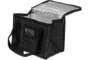 AKSIQIOL Insulated Food Delivery Bag, Thermal Hot & Cold Delivery Bag for Pizza, Groceries & Takeout, Large Commercial-Grade Thermal Bag for Delivery Drivers & Services(28 * 17 * 20cm)