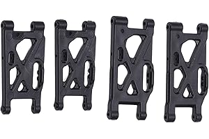 RITOEASYSPORTS Wahacz RC, 4 Szt. Plastikowe Przednie Tylne Zawieszenie Samochodu RC Wymiana Wahacza RC dla WLtoys 144001 144002 124019 124018 124017 144010 Czarny